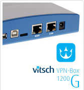 Vitsch VPNBox 1200G. De GPRS versie om uw PLC, machine, of netwerk op afstand te beheren en te servicen.